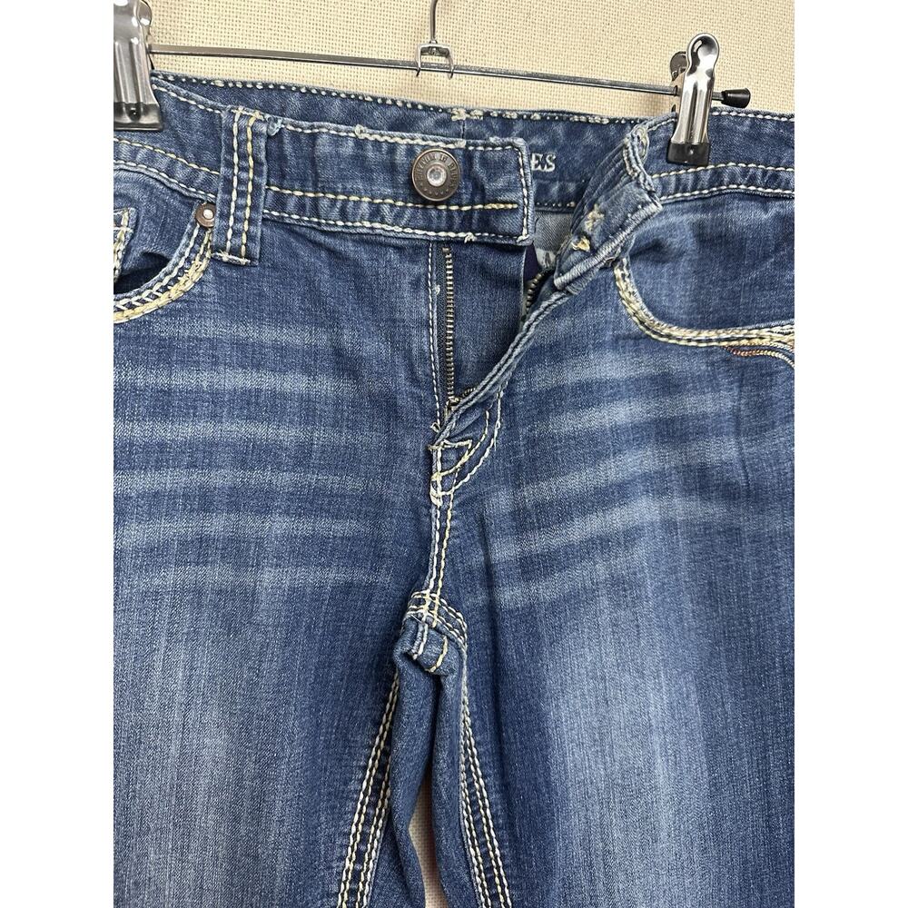 Rhythm in Blues Jeans Women's Size 6 Short Flap Pockets Straight Leg Top Stitch - Picture 6 of 16